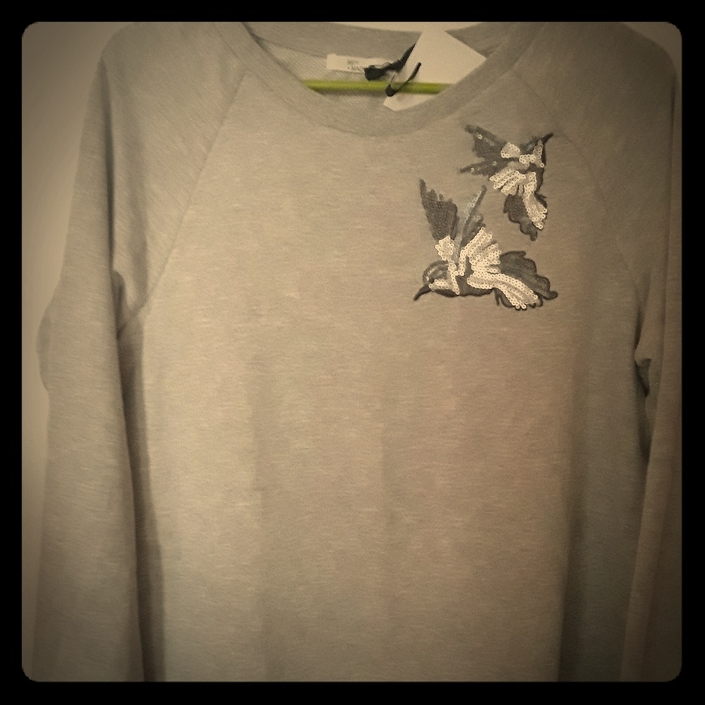 89th + Madison Sequin bird sweater